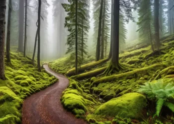 Ścieżka w lesie społecznym