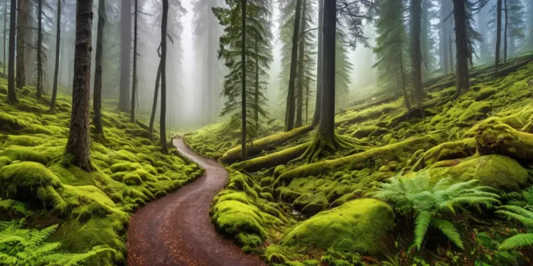 Ścieżka w lesie społecznym