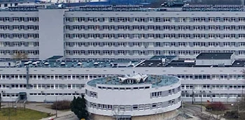 Szpital wojewódzki w Poznaniu. Zdjęcie z lotu ptaka