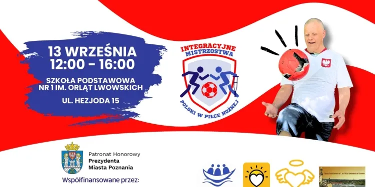 Oficjalny banner Integracyjnych Mistrzostwach Polski w Piłce Nożnej, fot. SKC Strzeszyn / facebook.com